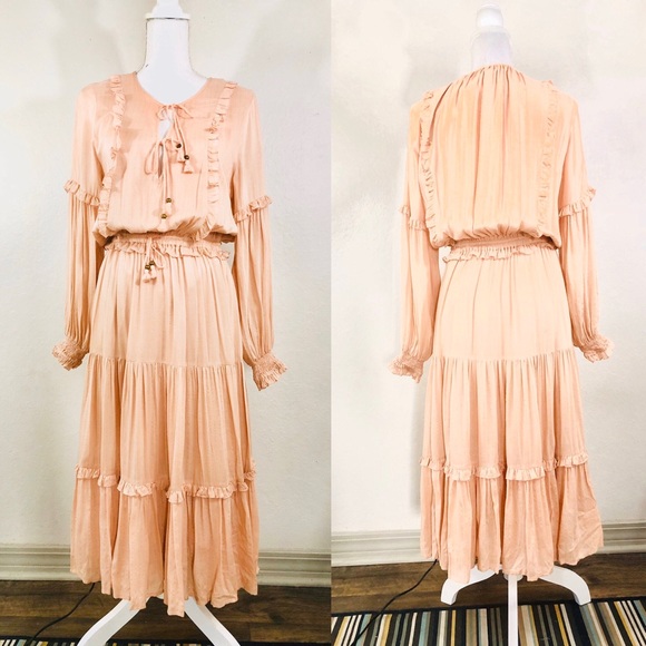 SPELL & THE GIPSY Clementine Soirée peach dress - Picture 3 of 7